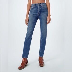 Re/Done Revolve 90s High Rise Ankle Crop Jeans in Mid 70s